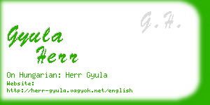 gyula herr business card